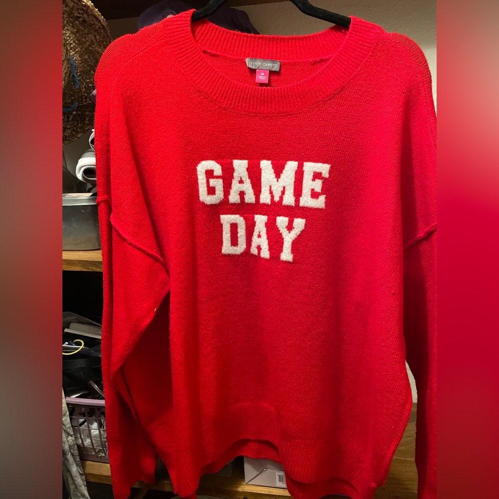 Red Game Day sweater , Vince Camuto medium